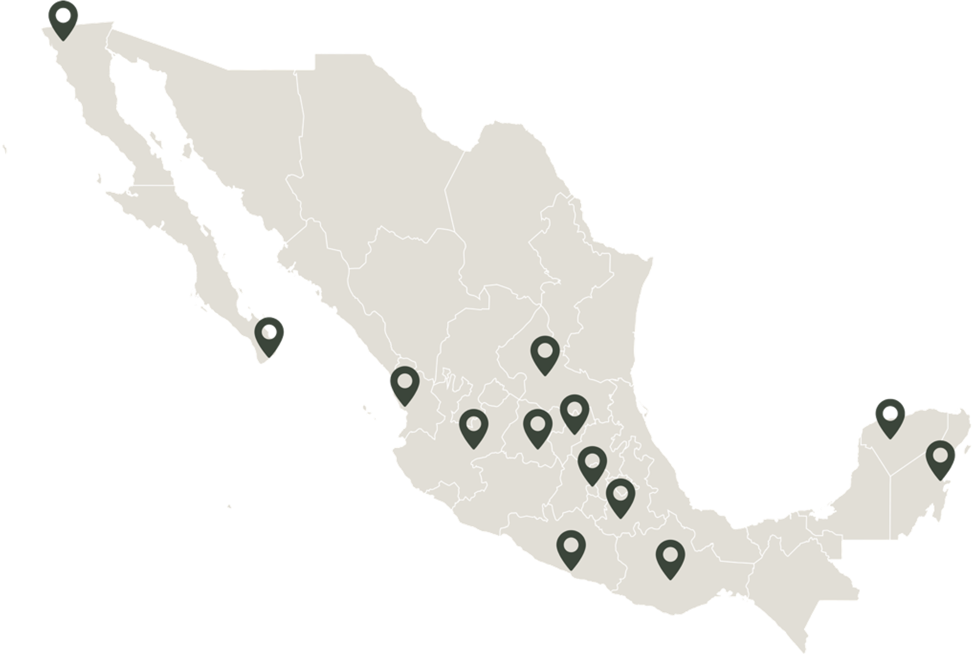Presencia en toda la República Mexicana